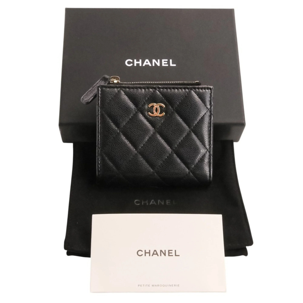 CHANEL Black Caviar Leather Logo Wallet - Picture 11 of 16